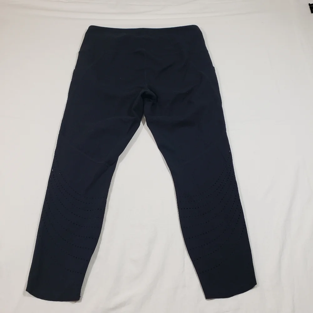 Members Mark Active Pocket Legging Capris Mesh Athletic Yoga Womens Black Pants - Picture 9 of 10
